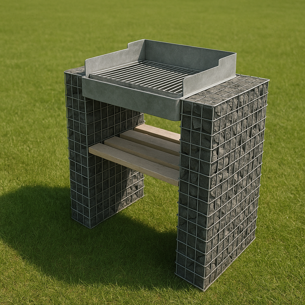 Gabions Barbecue double pilier